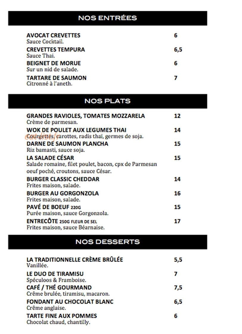 Le Rendez-Vous Café — carte page 2
