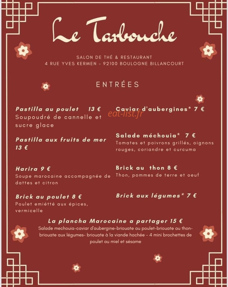 Le Tarbouche — carte page 4