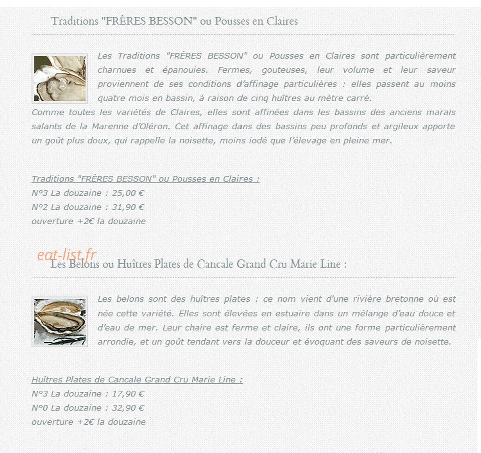 Les Frères Besson — carte page 2