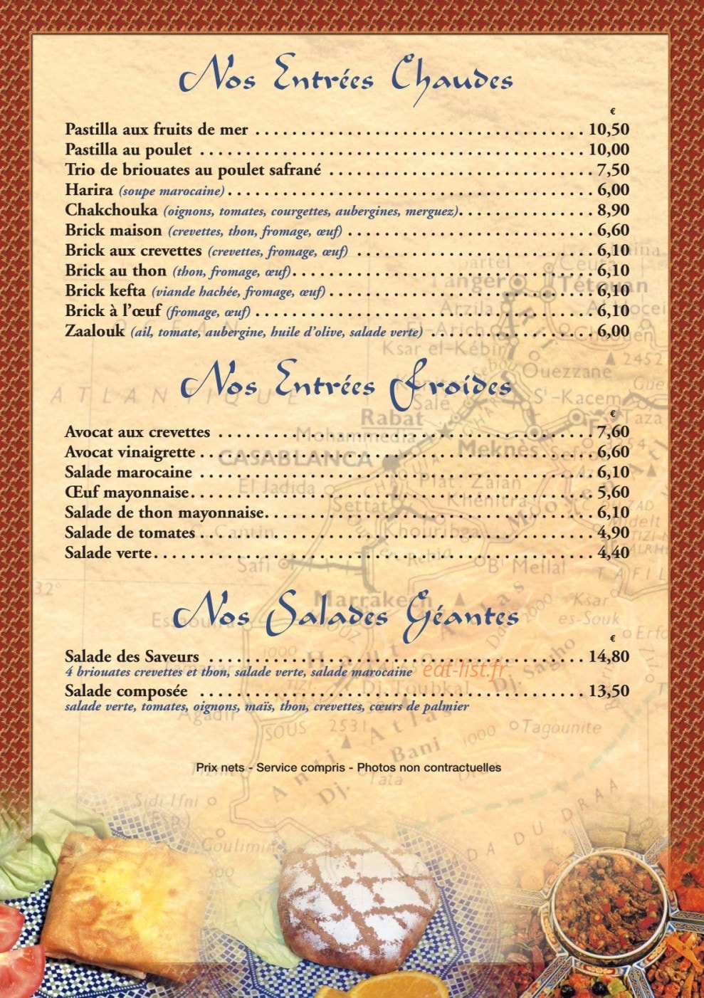 Les Saveurs Du Maroc — carte page 4