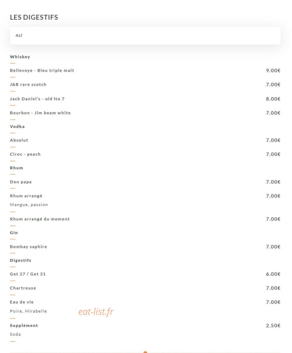 Liloo café — carte page 4