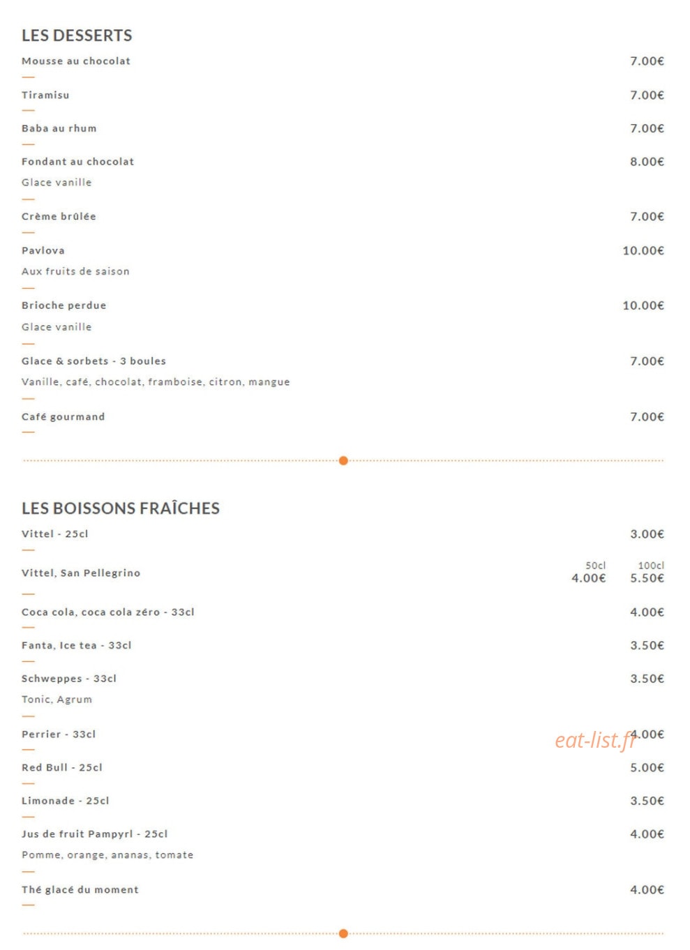 Liloo café — carte page 3
