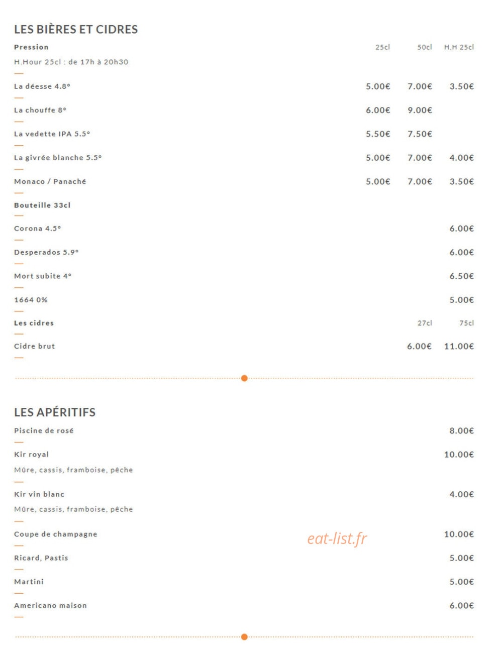 Liloo café — carte page 5