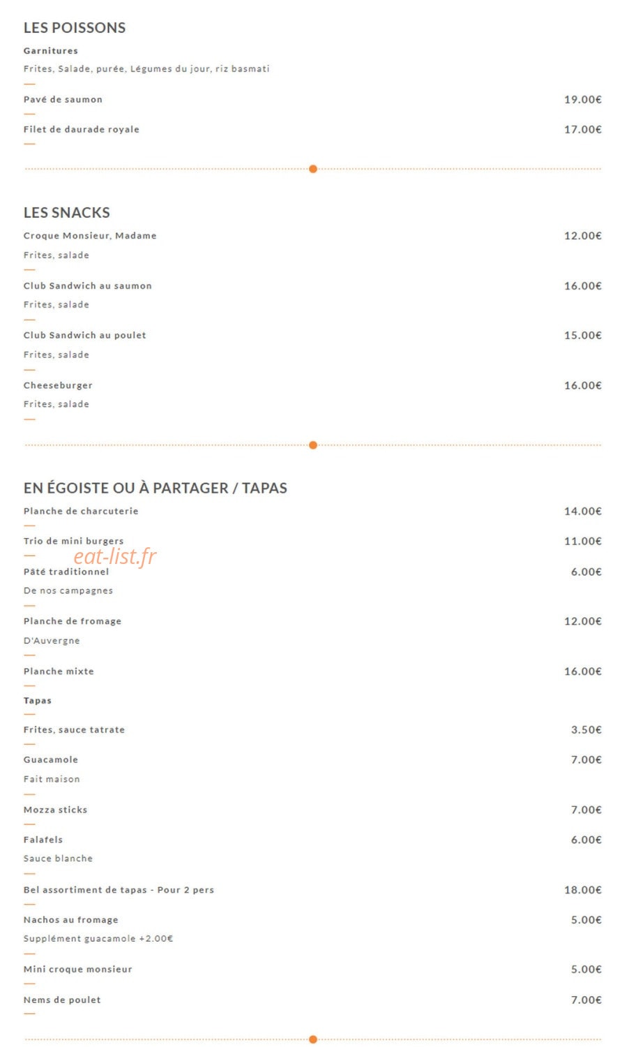 Liloo café — carte page 2