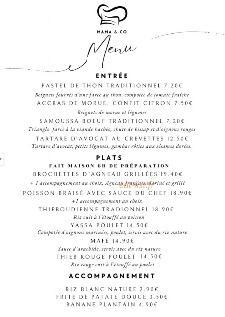 Mama & co — carte page 1
