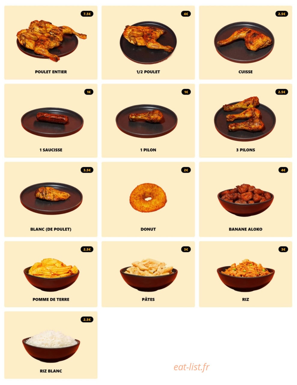 Master poulet — carte page 1