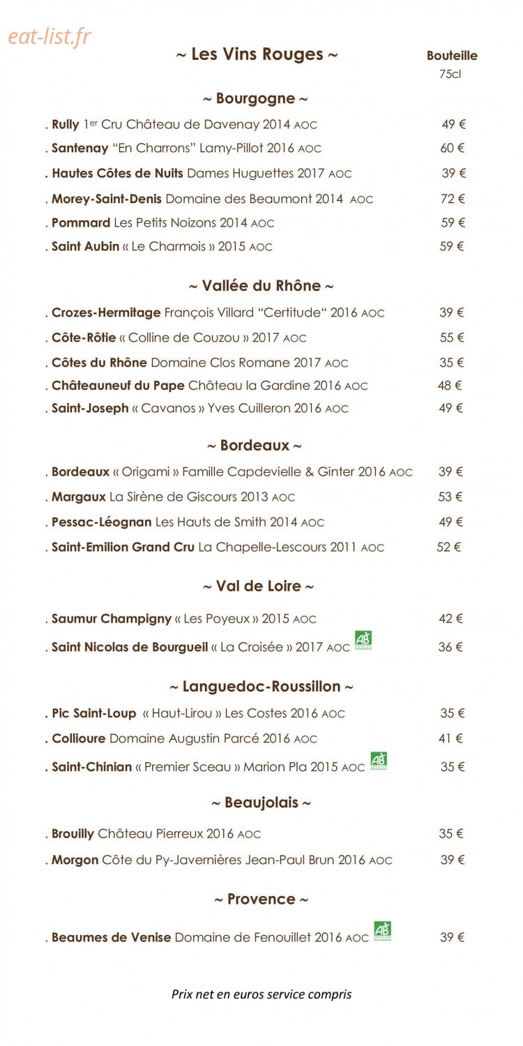 Mon Bistrot — carte page 5
