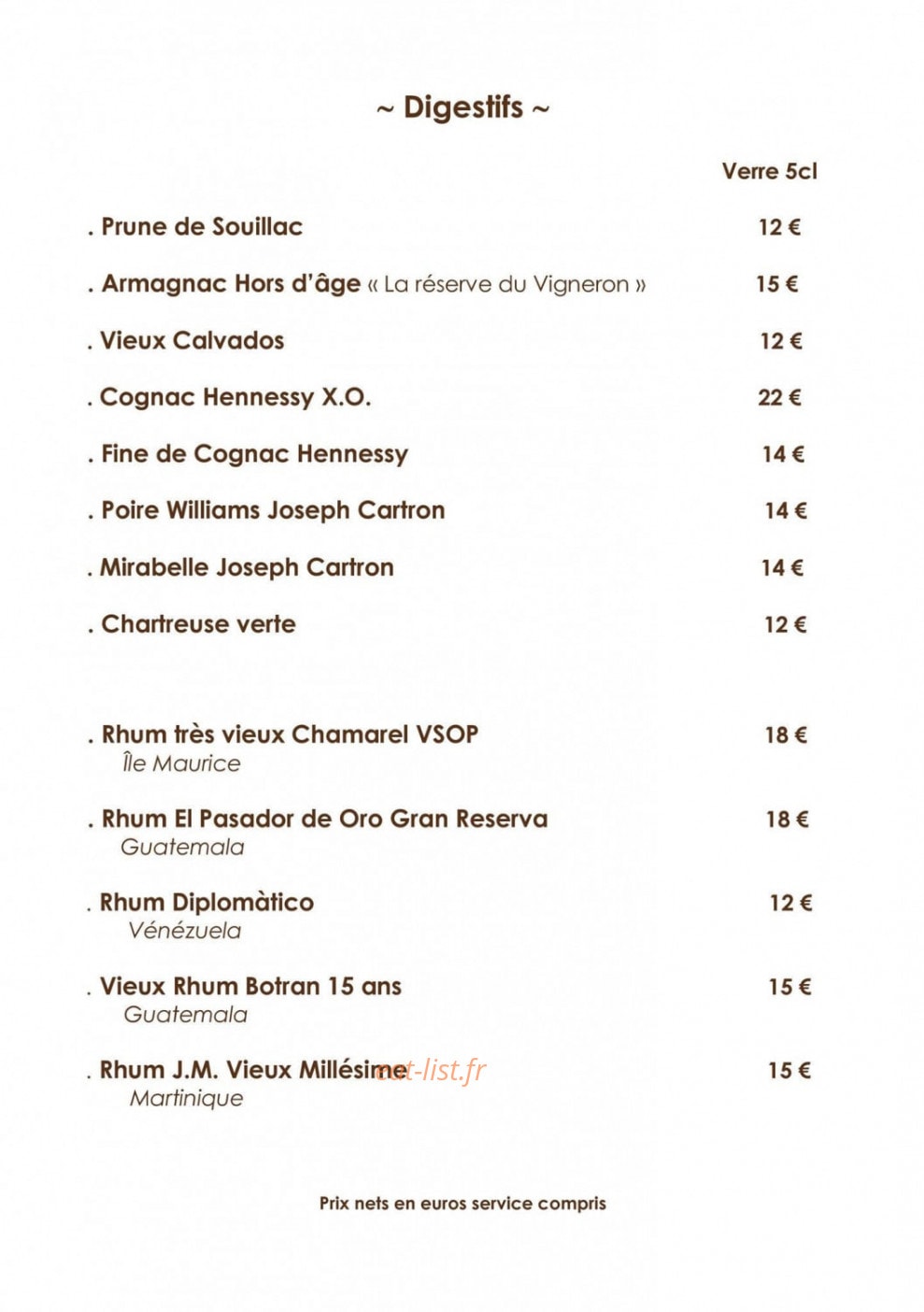 Mon Bistrot — carte page 7