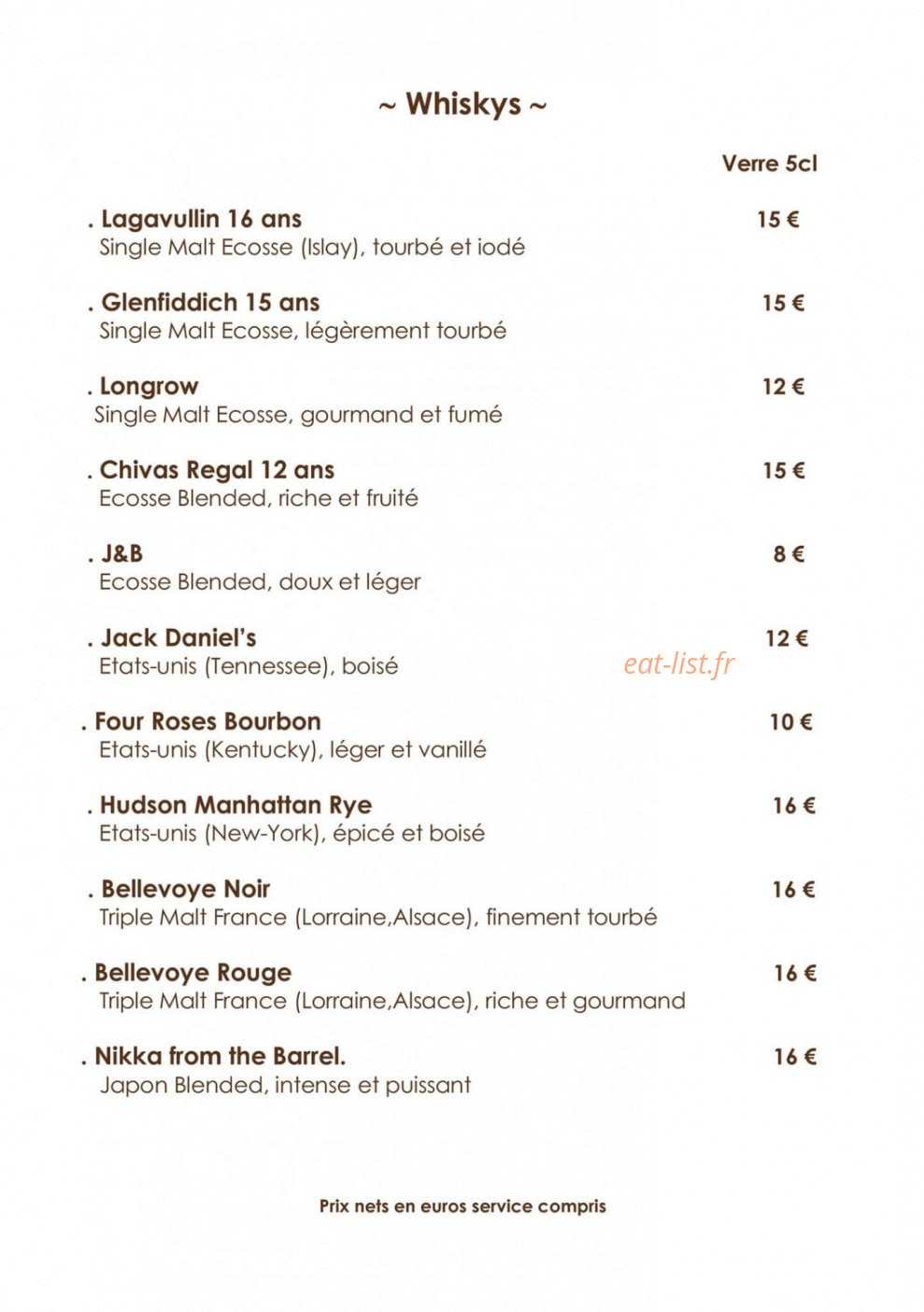 Mon Bistrot — carte page 6
