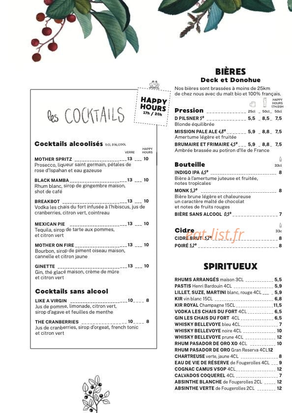 Mother Café — carte page 6