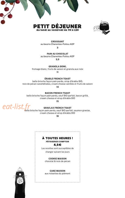 Mother Café — carte page 2