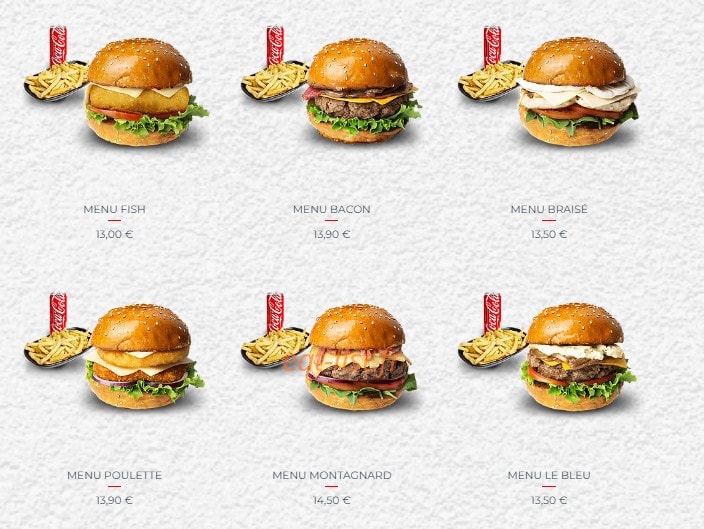 Mr Beef — carte page 8