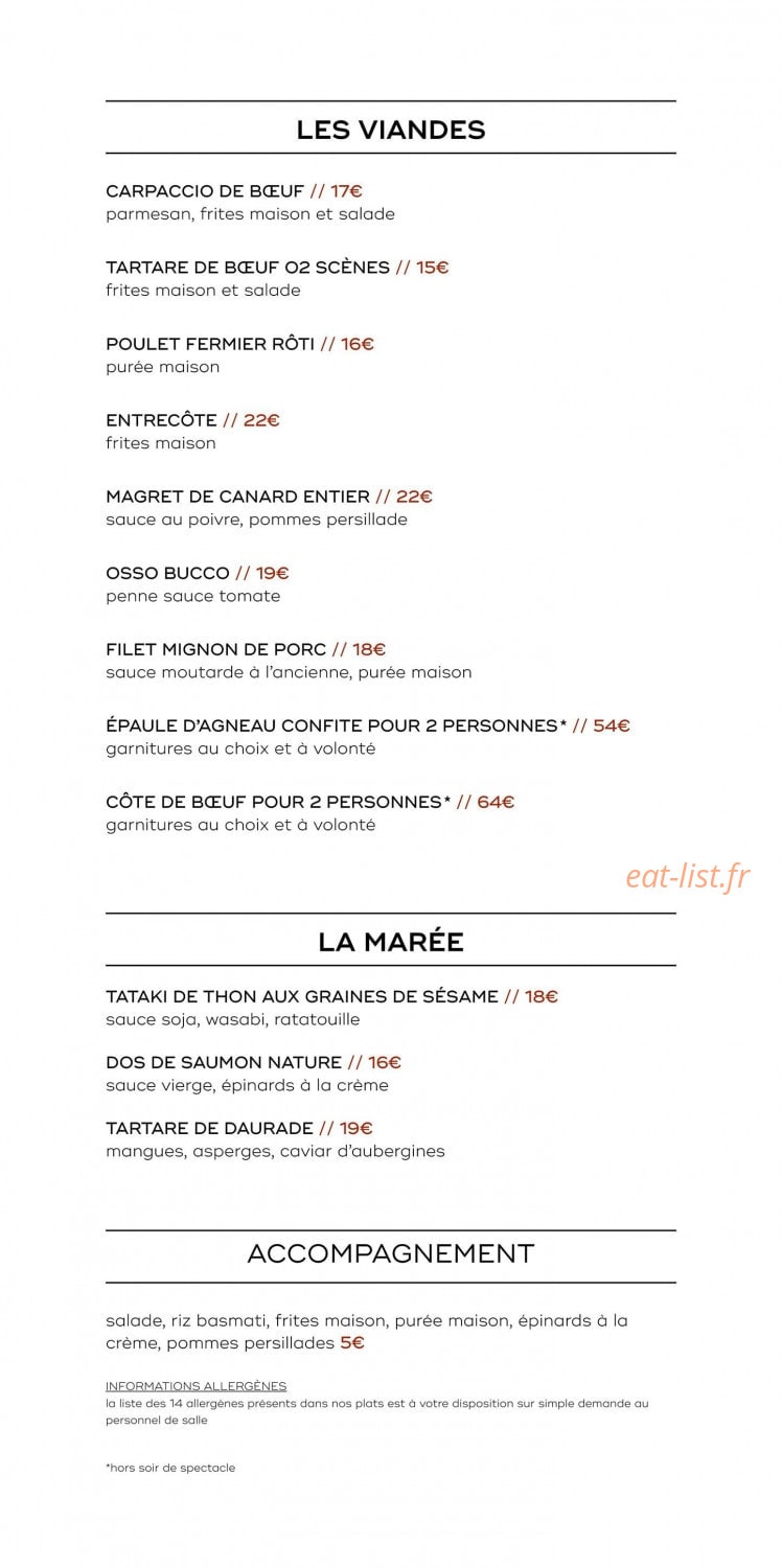 O 2 Scenes — carte page 2