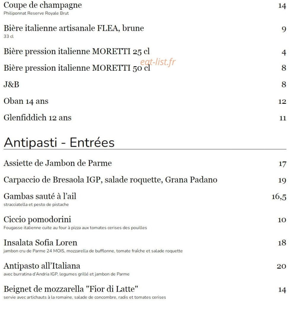 Pasta Oro — carte page 2