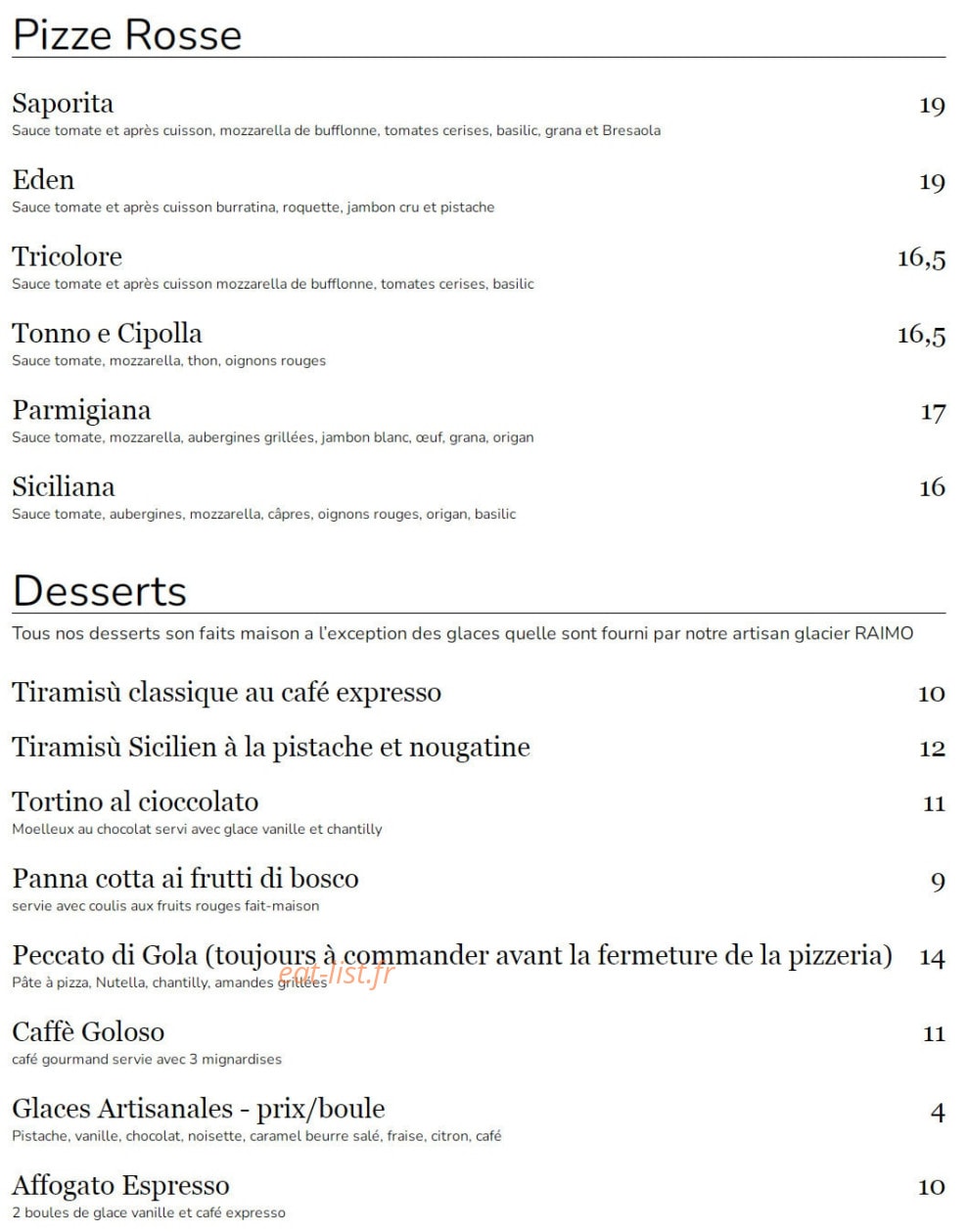 Pasta Oro — carte page 5