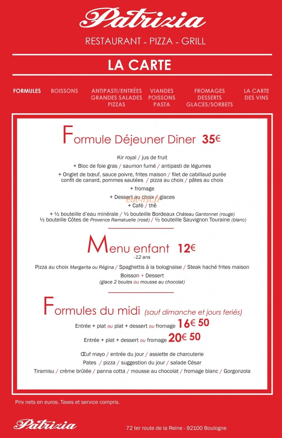 Patrizia — carte page 1
