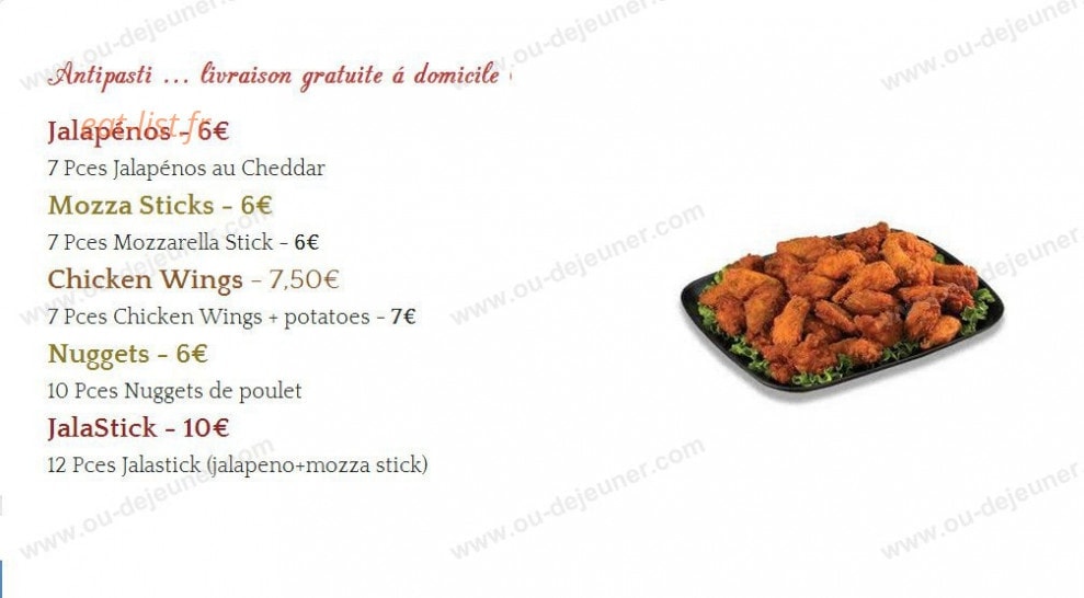 Pizza à L'Ancienne — carte page 3