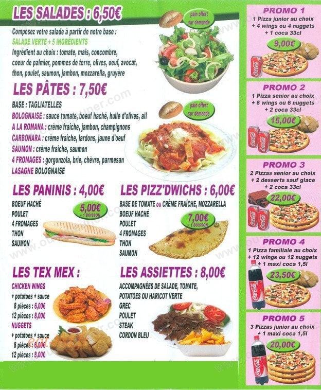 Pronto pizza — carte page 3