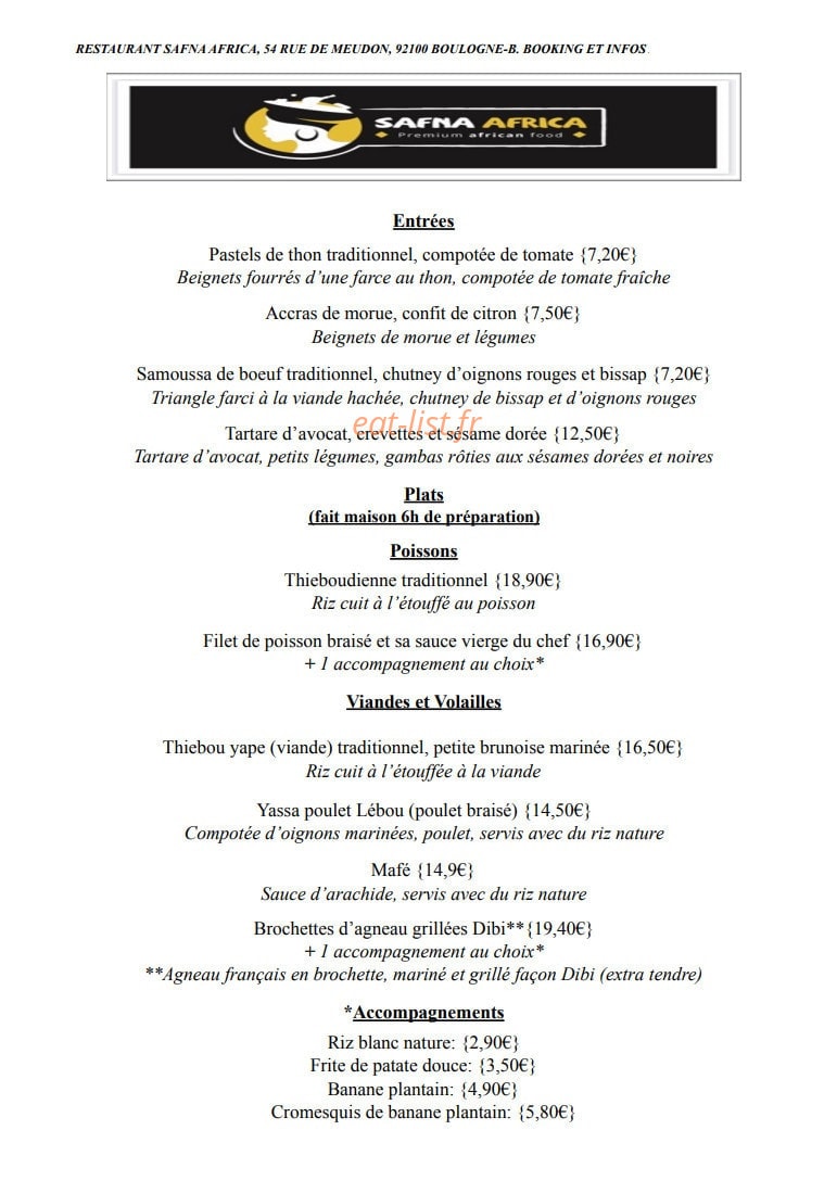 Safna Africa — carte page 1