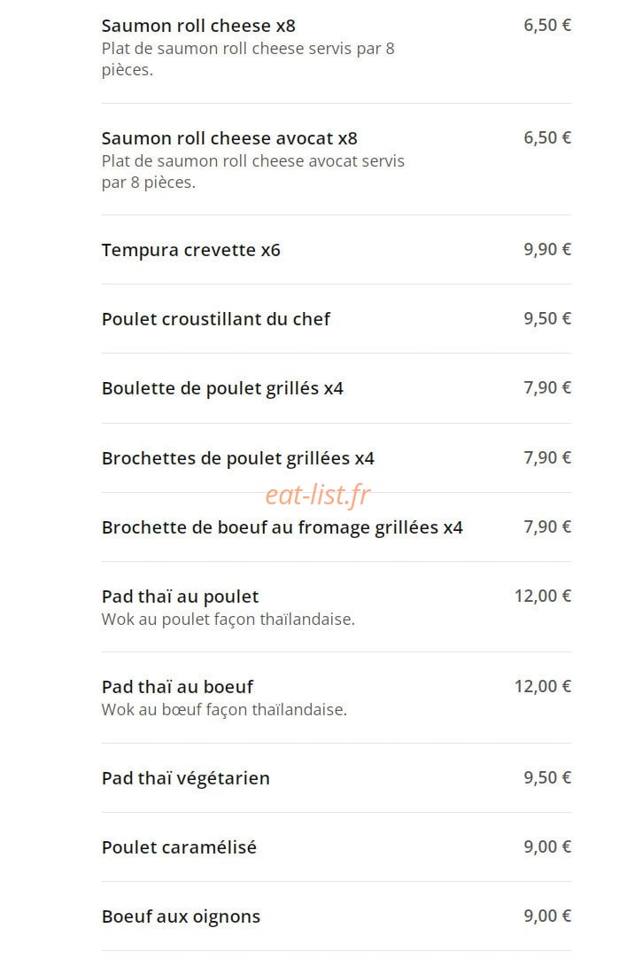 Silly Gourmet — carte page 4