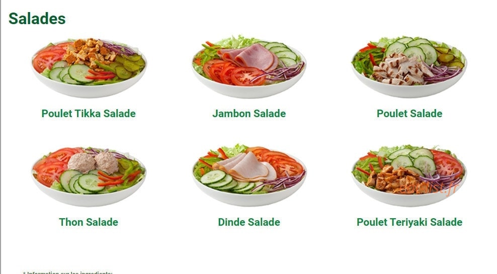 Subway — carte page 3