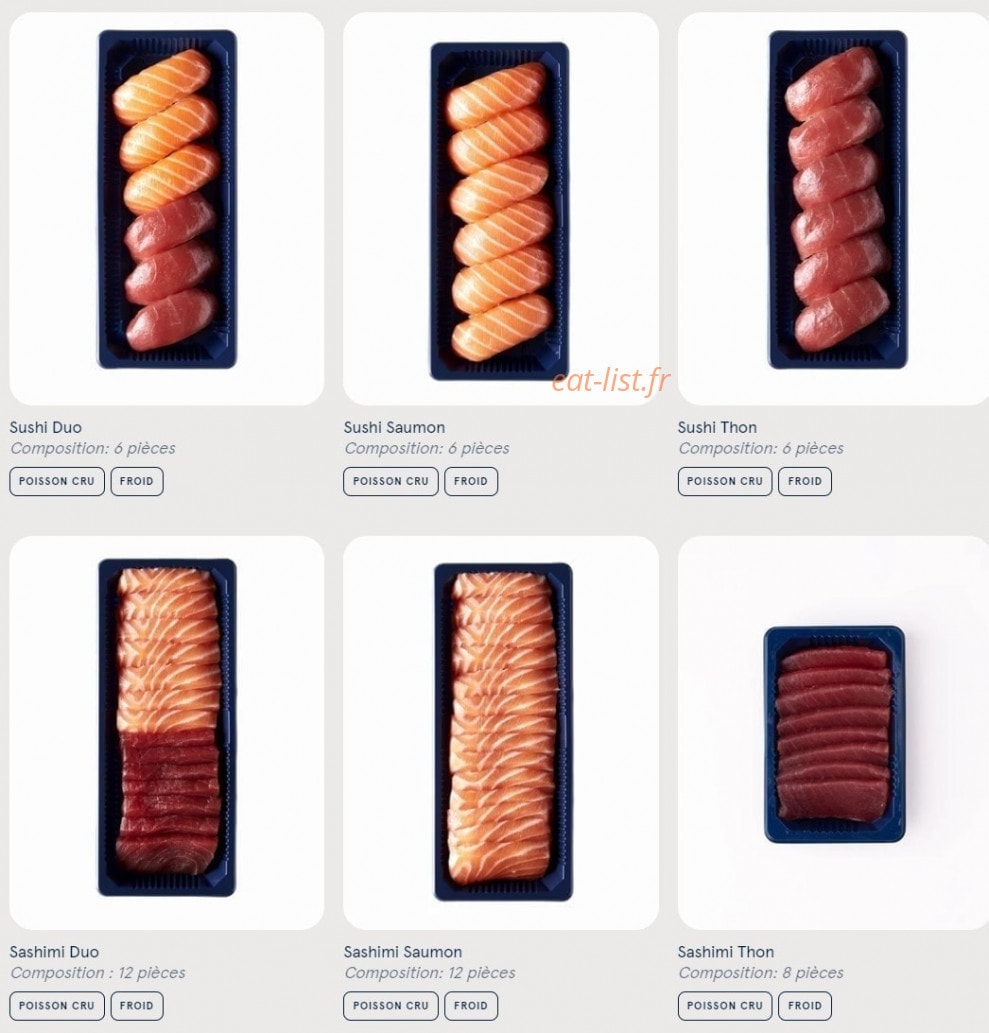 Sushi Daily — carte page 1