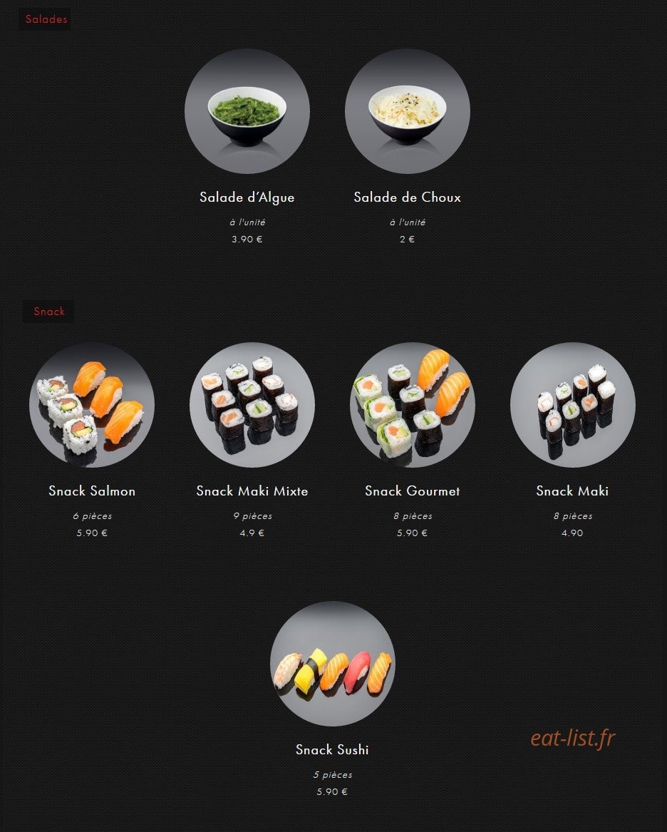 Sushi Gourmet — carte page 8