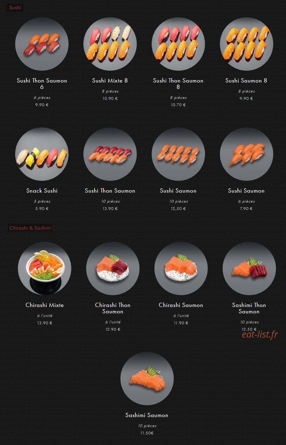 Sushi Gourmet — carte page 4