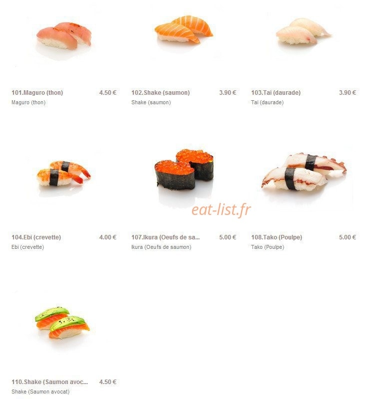 Sushi Paradise — carte page 11