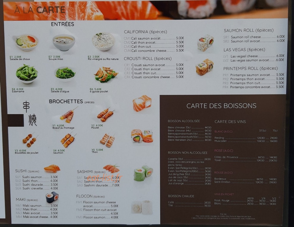 Sushi zen — carte page 2