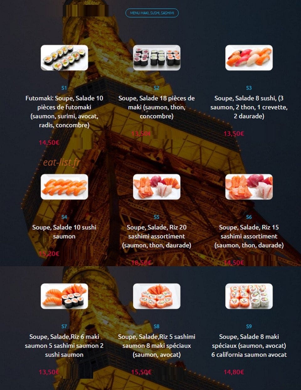 Sushido — carte page 12