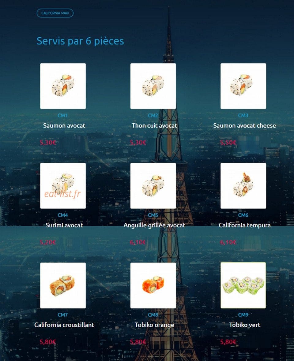 Sushido — carte page 2