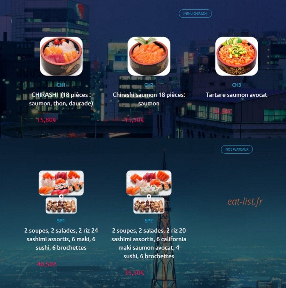Sushido — carte page 14