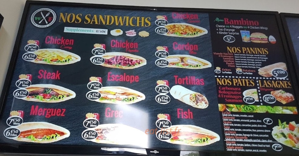 Worker's food — carte page 3