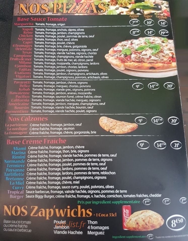 Worker's food — carte page 1