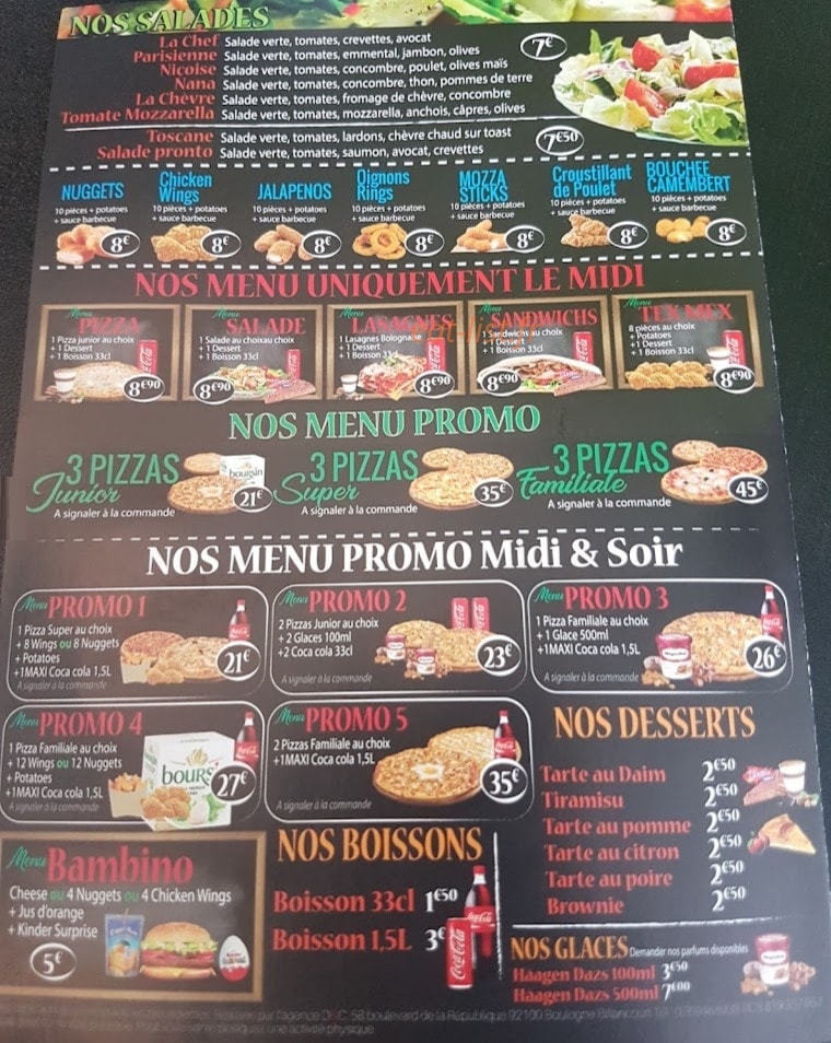 Worker's food — carte page 4