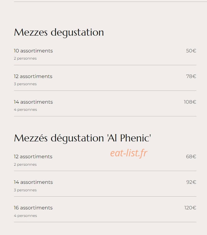 Al Phenic — carte page 2