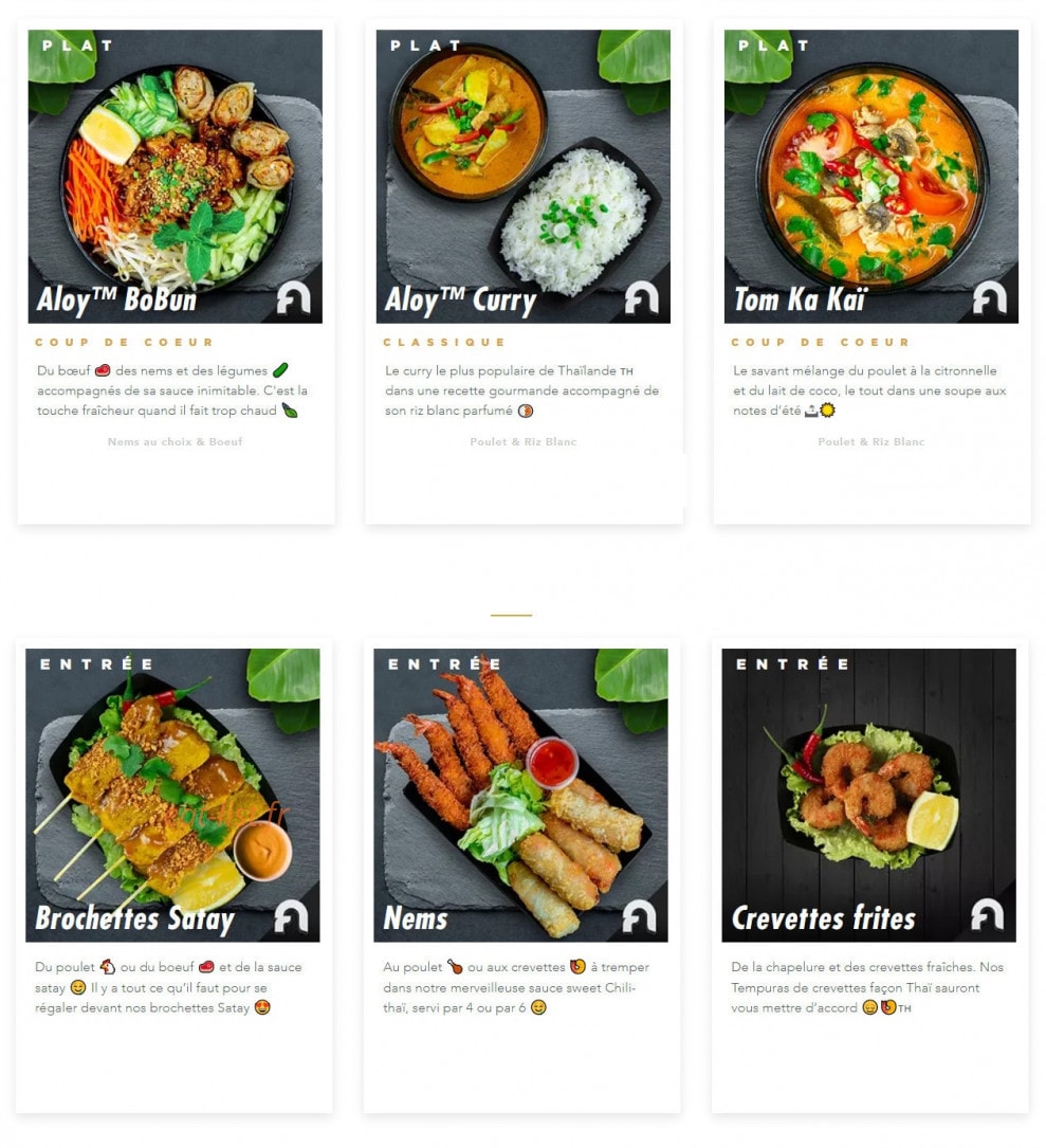 Aloy Thai — carte page 2
