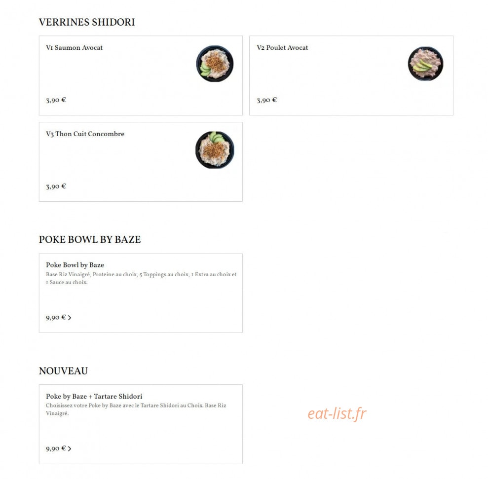 Asian Food By BAZE — carte page 5