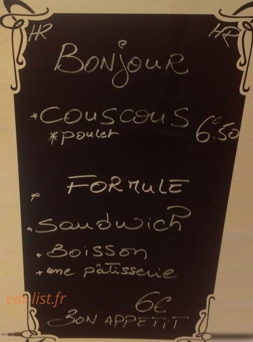 Au Pain de Boisseau — carte page 1