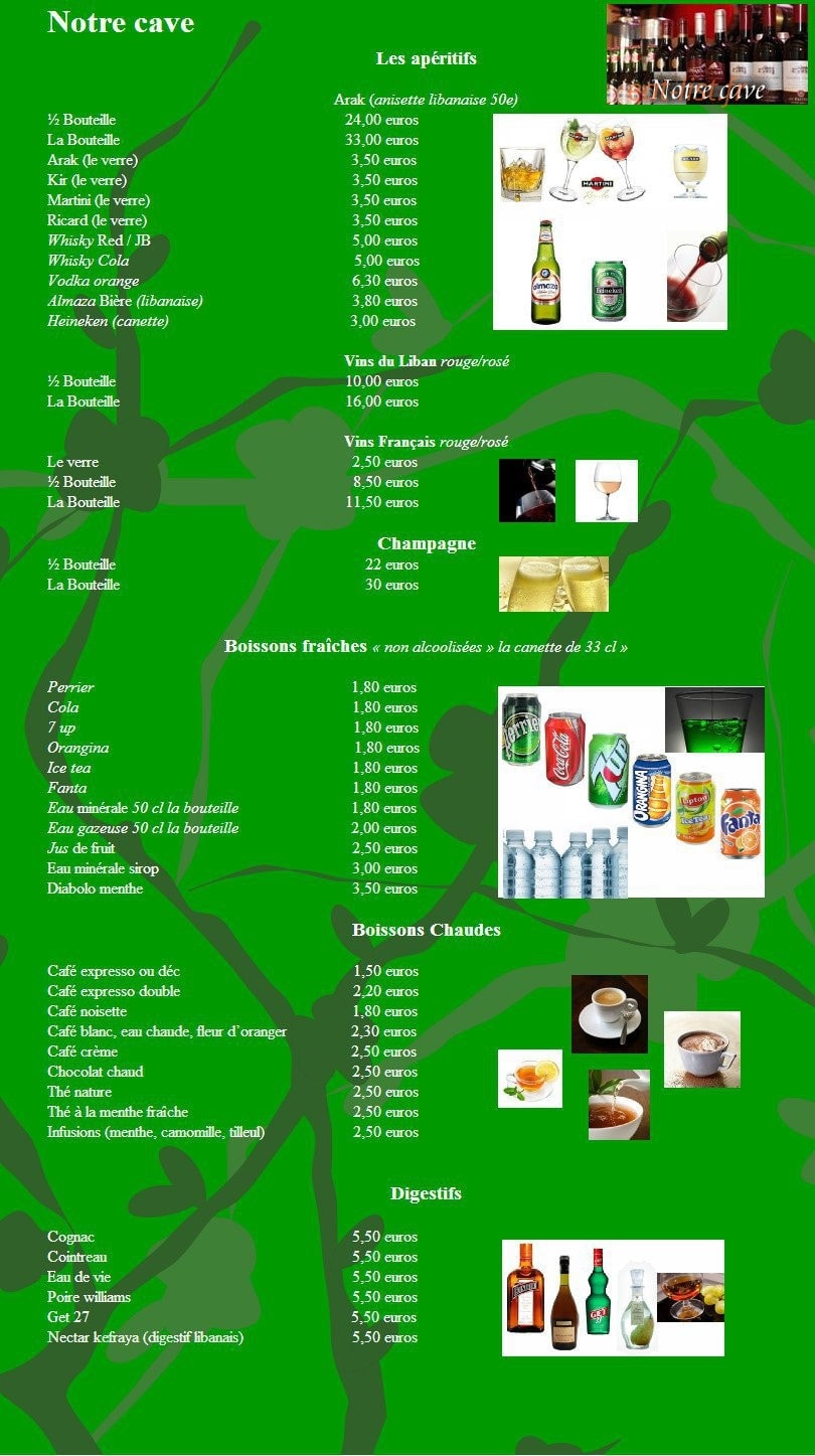Aux Multiples Saveurs — carte page 9