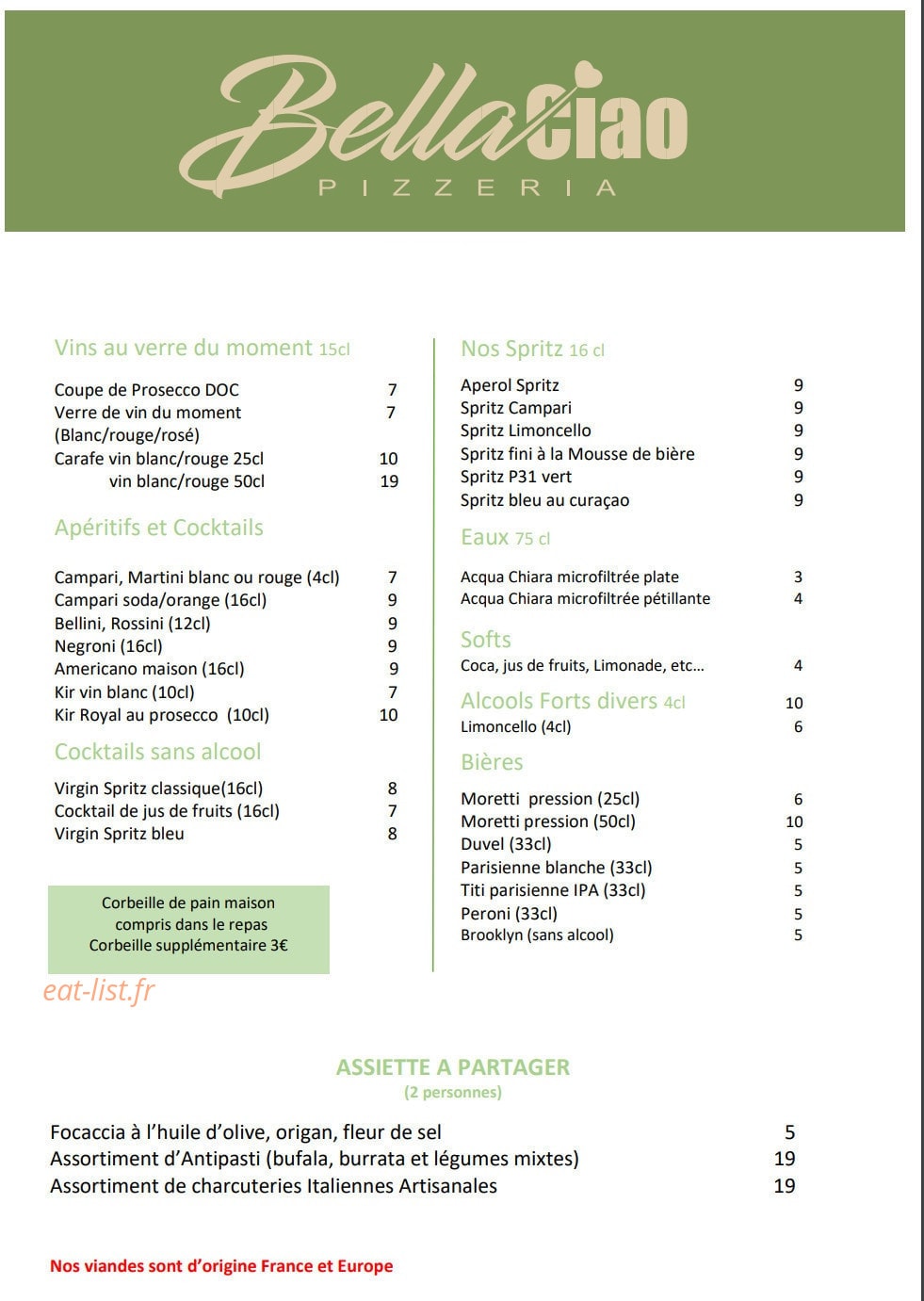 Bella Ciao — carte page 4