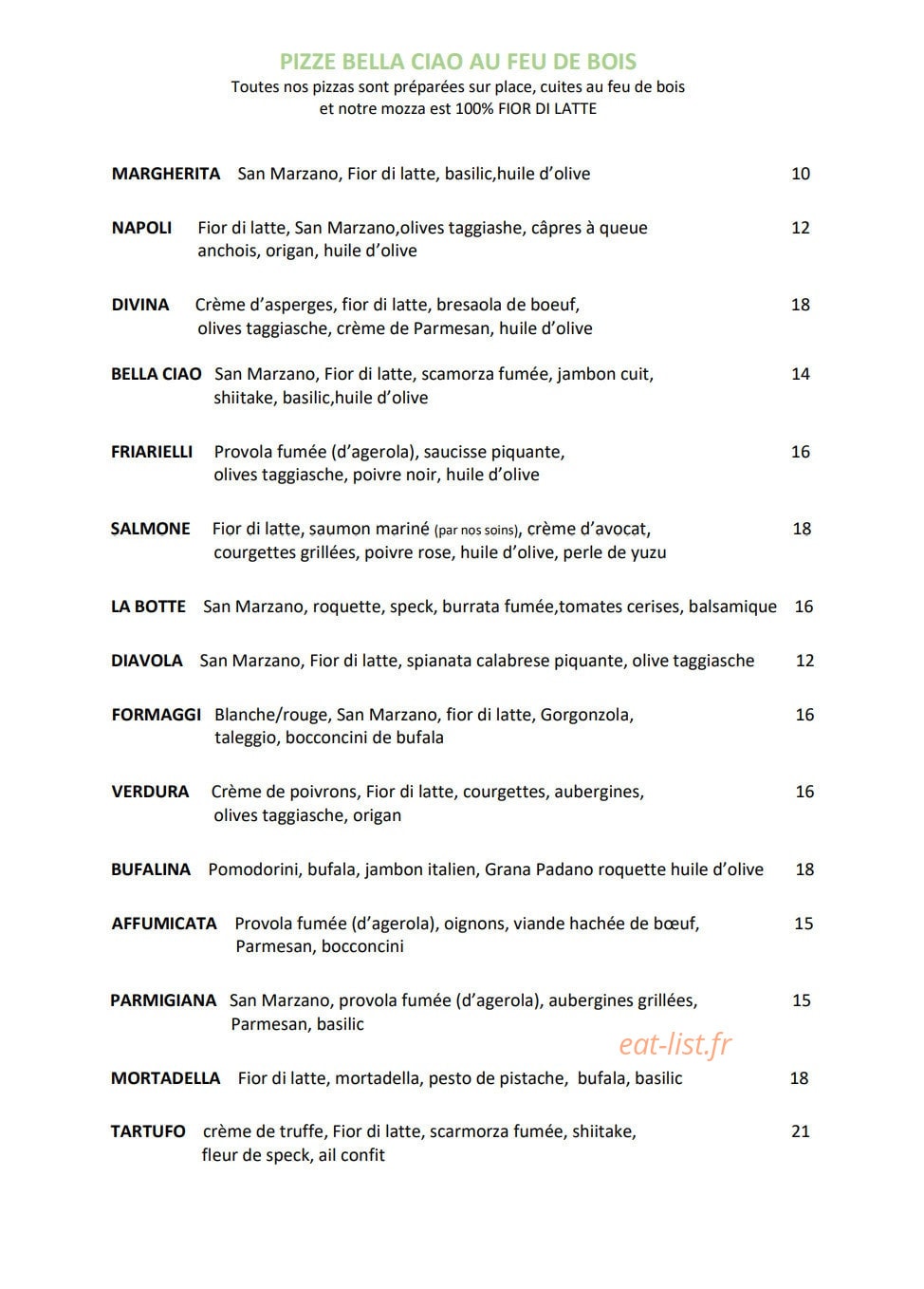 Bella Ciao — carte page 1