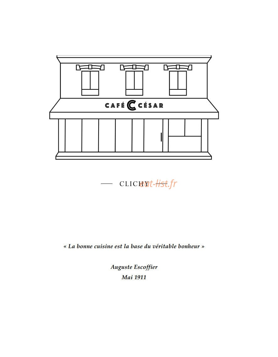 Café César — carte page 1