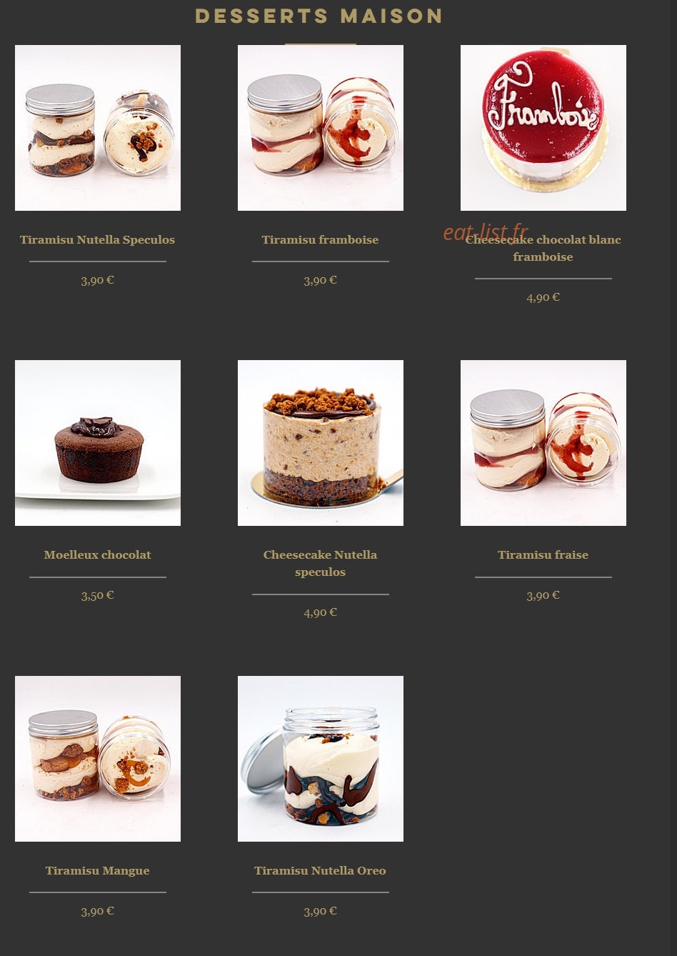 Cantine Corner — carte page 8