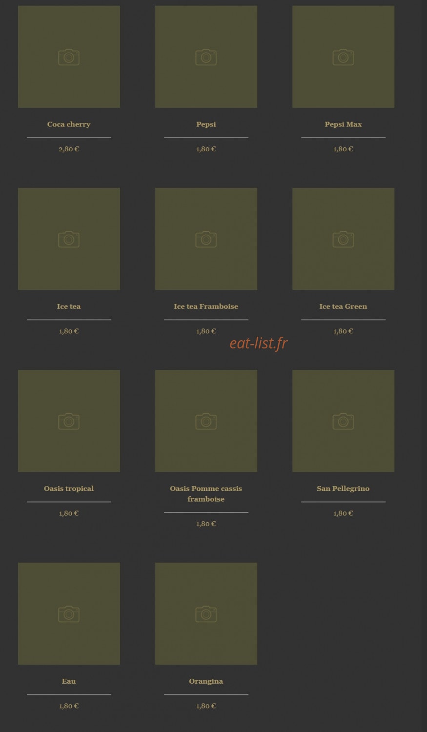 Cantine Corner — carte page 10