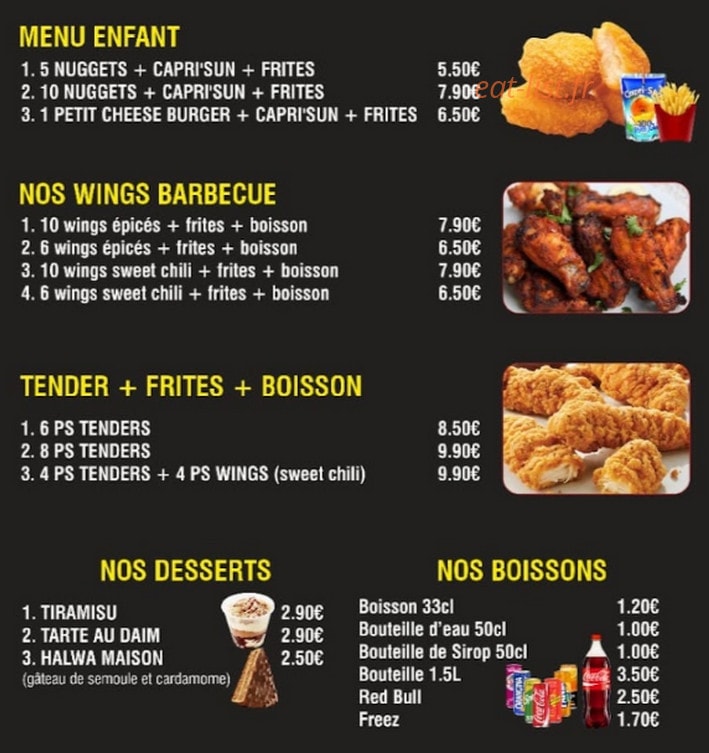 Chez naan kebab — carte page 5