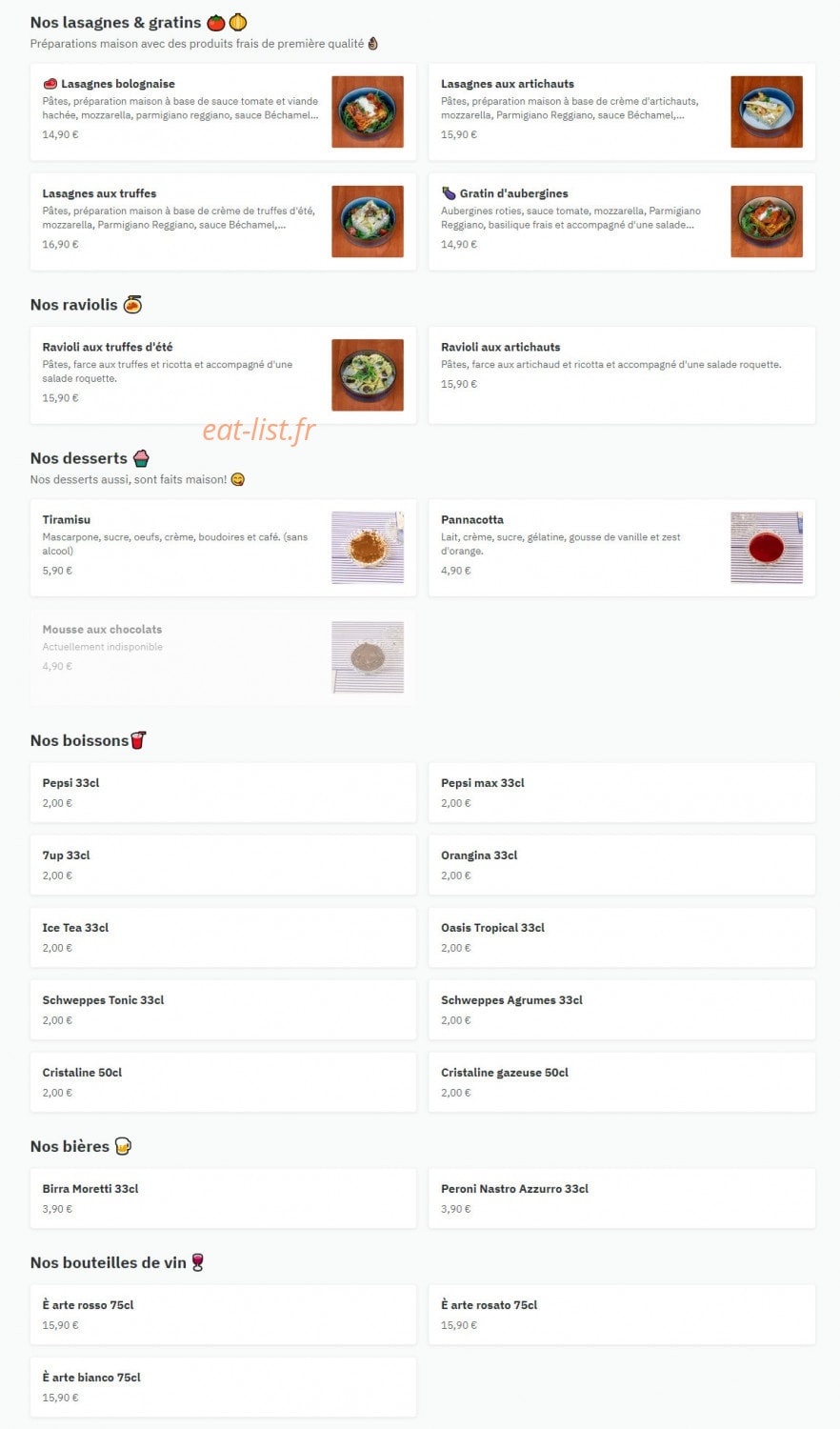 Chez Pepone — carte page 2