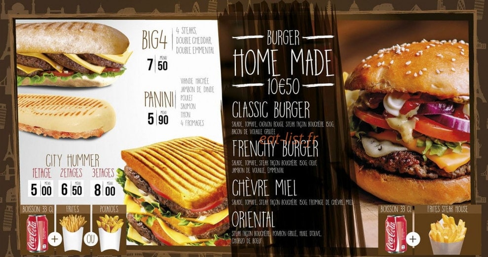 City food — carte page 6