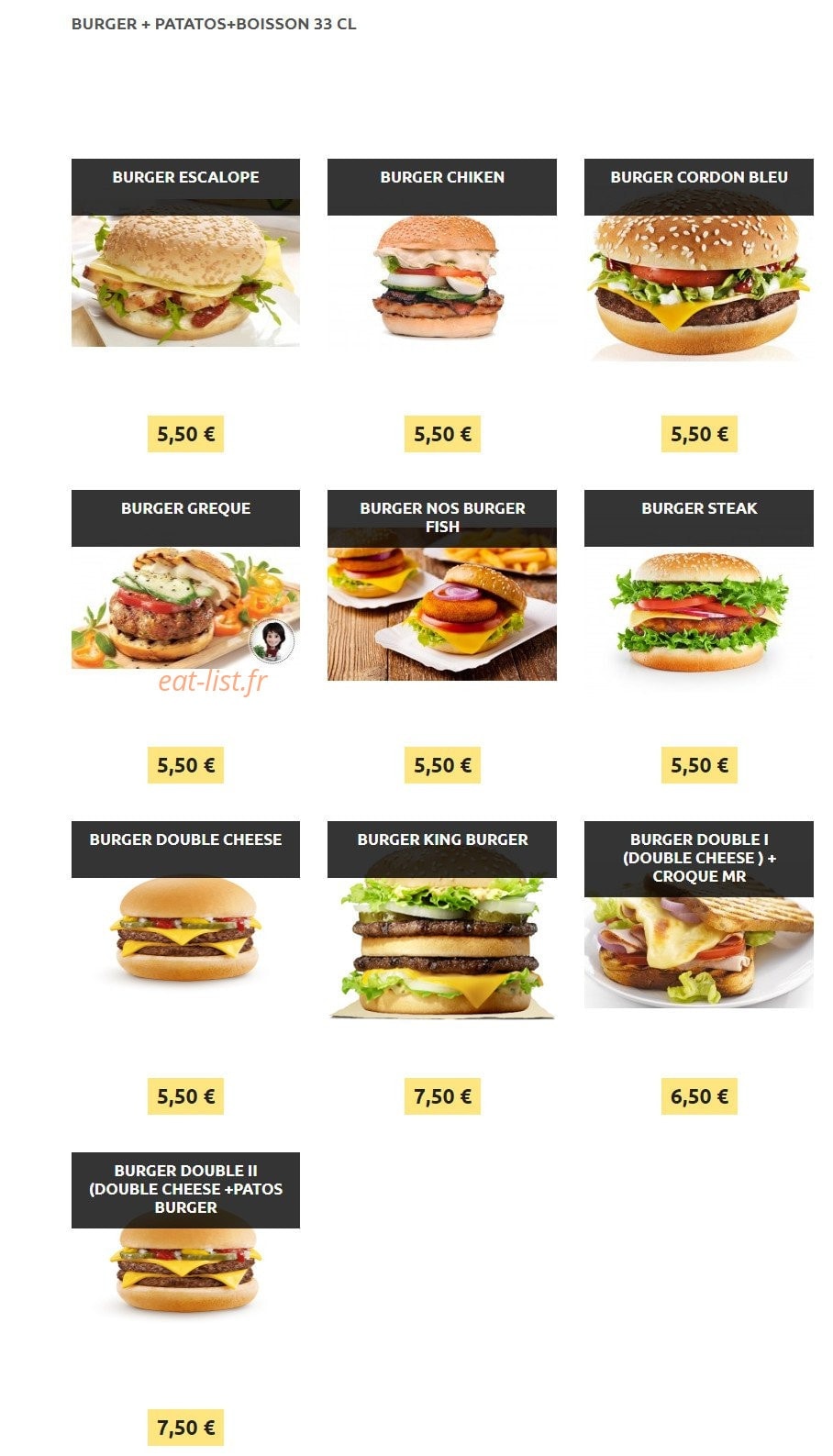 Family Pizza — carte page 15